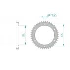Kit chaine AFAM acier HONDA VFR 800 2,3,4,5,6,7 V TEC pas 530 2002 à 2007