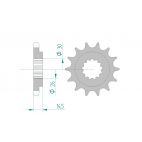 Kit chaine AFAM acier HONDA CBX 1000 Z SB01/SC03 pas 630 1979 à 1980