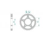 Kit chaine AFAM acier HONDA CBX 1000 Z SB01/SC03 pas 630 1979 à 1980