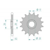 Pignon AFAM pour moto au pas de 428