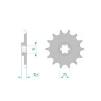 Pignon AFAM pour moto au pas de 520