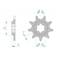 Pignon AFAM pour moto au pas de 520