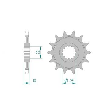 Pignon AFAM pour moto au pas de 520