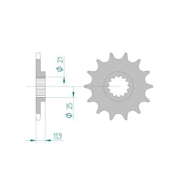 Pignon AFAM pour moto au pas de 520