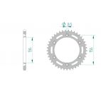 Kit chaine AFAM acier HUSQVARNA TE 510 pas 520 1990 à 1991