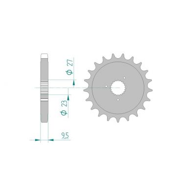 Pignon AFAM pour moto au pas de 530