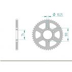 Kit chaine AFAM acier HYOSUNG GV 250 / EFI pas 520 2004 à 2012