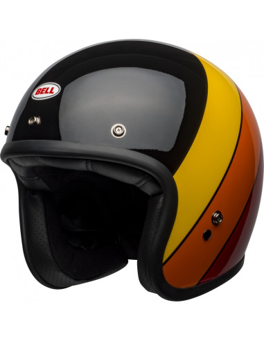 Casque BELL Custom 500 DLX Riff Gloss Black/Yellow/Orange/Red