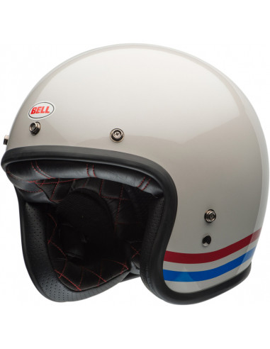 Casque BELL Custom 500 DLX Stripes Pearl White taille XXL
