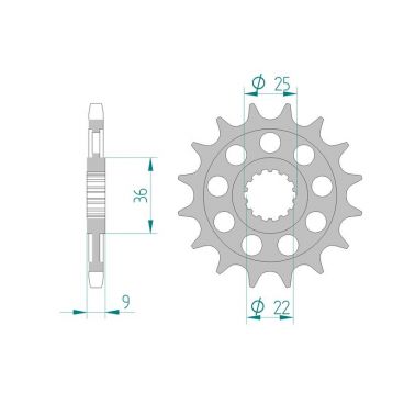 Pignon AFAM pour moto au pas de 525