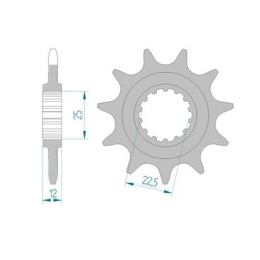 Pignon AFAM pour moto au pas de 520