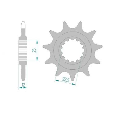 Pignon AFAM pour moto au pas de 520