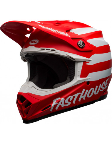 Casque BELL Moto-9 Mips - Signia Matte Red/White