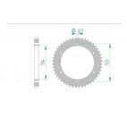 Kit chaine AFAM acier KAWASAKI KMX 200 A2-3 pas 428 1988 à 1989