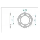Kit chaine AFAM acier KAWASAKI EL 250 pas 520 1991 à 1995