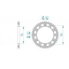 Kit chaine AFAM acier KAWASAKI KXF 250 T6F,T7F,T8F,W9F,XAF pas 520 2006 à 2010