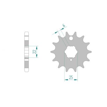 Kit chaine AFAM acier KAWASAKI Z 400 LTD B1/B2/G1,D4 pas 530 1977 à 1977