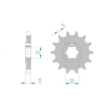 Kit chaine AFAM acier KAWASAKI KH 500 H1 pas 530 0 à 0