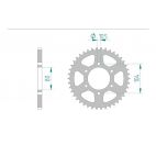 Kit chaine AFAM acier KAWASAKI GPZ 550 X A1-6 pas 520 1984 à 1992