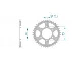 Kit chaine AFAM acier KAWASAKI ZX-6RR M1 pas 520 2004 à 2004