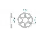 Kit chaine AFAM acier KAWASAKI Z 650 F2-4 pas 630 1981 à 1983