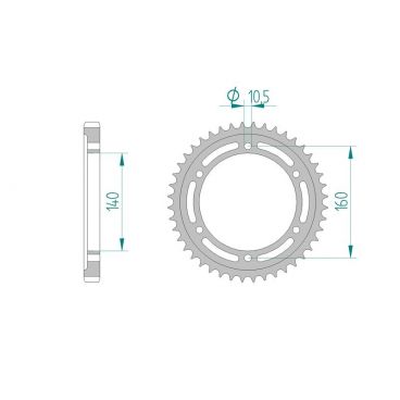 Kit chaine AFAM acier KAWASAKI GPX 750 R F1-4 pas 530 1987 à 1990
