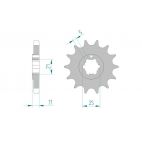 Kit chaine AFAM acier KAWASAKI KH 750 H2 pas 530 0 à 0