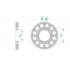 Kit chaine AFAM acier KAWASAKI KH 750 H2 pas 530 0 à 0