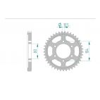 Kit chaine AFAM acier KAWASAKI ZXR 750 H2 pas 530 1990 à 1990