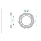 Kit chaine AFAM acier KAWASAKI VN 800 C1-C2, E1-E6 DRIFTER pas 530 1999 à 2006