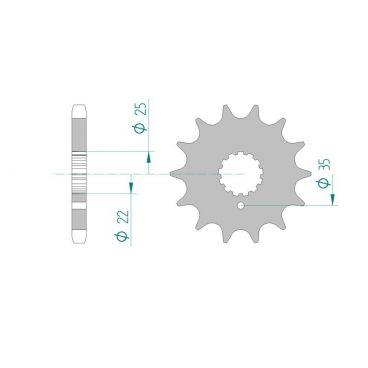 Kit chaine AFAM acier KAWASAKI Z 900 Z1,Z1A,Z1B pas 630 1973 à 1975