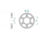 Kit chaine AFAM acier KAWASAKI Z 900 A4 pas 630 1976 à 1976