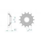 Kit chaine AFAM acier KAWASAKI GPZ 1000 RX A1-A3 pas 630 1986 à 1989