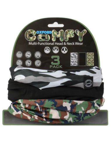 Tour de cou OXFORD Comfy Camo pack de 3