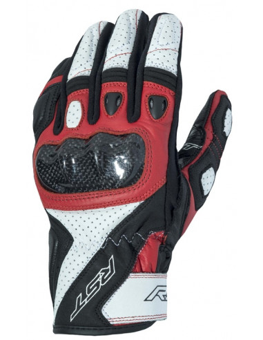 Gants RST Stunt III CE cuir/textile - rouge taille S/08