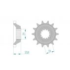 Kit chaine AFAM acier KAWASAKI ZZR 1100 C1-3 (ZX1100) pas 530 1990 à 1992