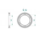 Kit chaine AFAM acier KAWASAKI ZZR 1100 D4,D5,D6,D7,D8,D9 (ZX1100) pas 530 1996 à 2001