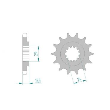 Kit chaine AFAM acier KAWASAKI ZRX 1200 R A1-A6 pas 530 2001 à 2006