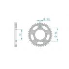 Kit chaine AFAM acier KAWASAKI ZZR 1400 A6F,A7F,A8F pas 530 2006 à 2008