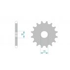 Kit chaine AFAM acier KREIDLER STREET 125 DD pas 428 2009 à 2011