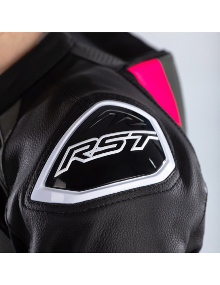 Combinaison RST Tractech Evo 4 femme cuir - noir/rose taille S