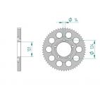 Kit chaine AFAM acier KTM 990 SUPER MOTO pas 525 2008 à 2009