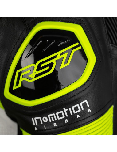 Combinaison RST Pro Series Airbag cuir - jaune fluo/camo taille M