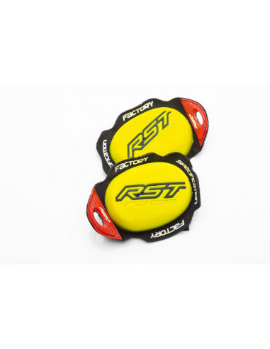 Slider genou RST Factory Reverse velcro - jaune fluo taille unique