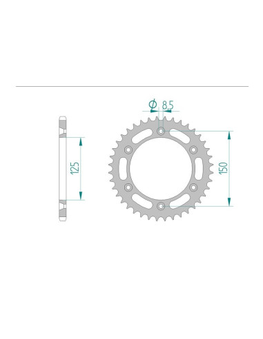 Kit chaine AFAM acier KTM EXC R 450 pas 520 2008 à 2008