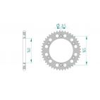 Kit chaine AFAM acier KTM INCAS 600 pas 520 0 à 0