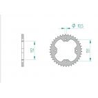 Kit chaine AFAM acier KYMCO KXR 250 pas 520 2003 à 2006