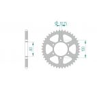 Kit chaine AFAM acier LAVERDA 750 STRIKE pas 520 1998 à 2001