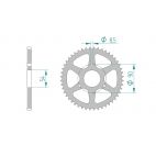 Kit chaine AFAM acier MALAGUTI DRAKON 50 pas 420 2005 à 2008