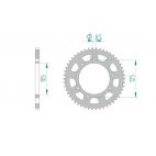 Kit chaine AFAM acier MALAGUTI XTM 50 pas 420 2005 à 2006